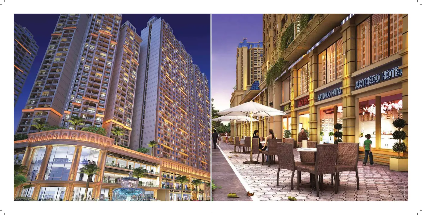 High-street retail and cafes at Swaminarayan City