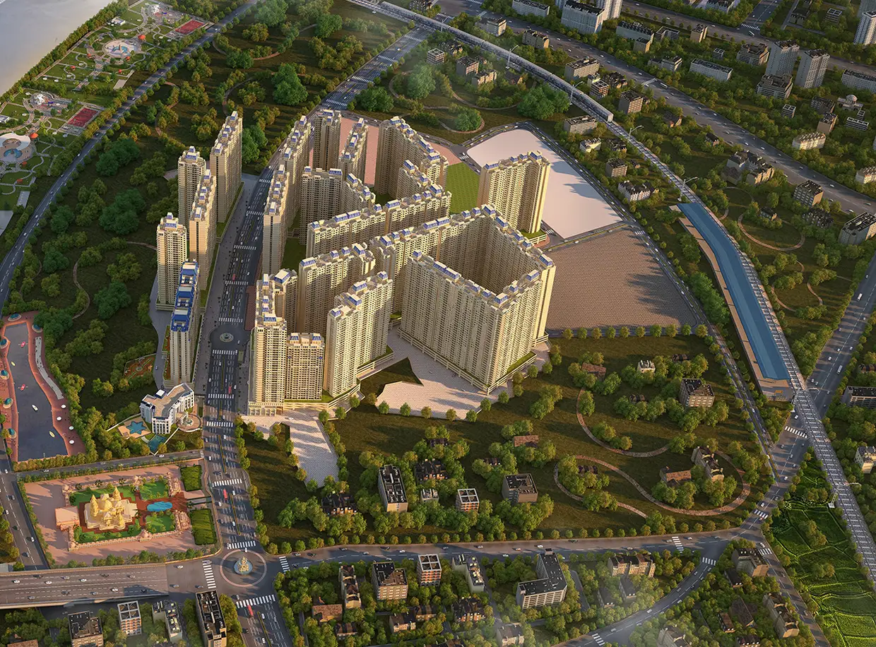 Master-planned riverside township at Swaminarayan City, Dombivli West